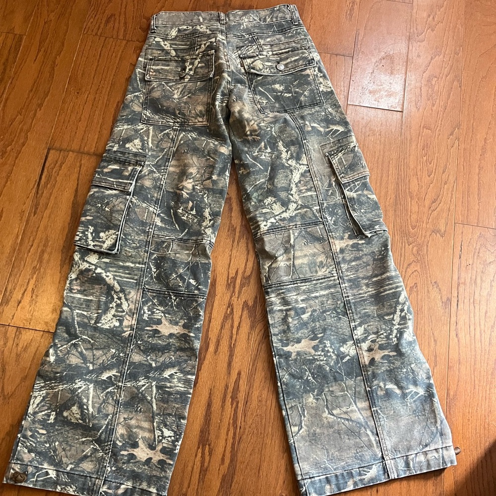 Revice denim camo pants, sz 24, NWT